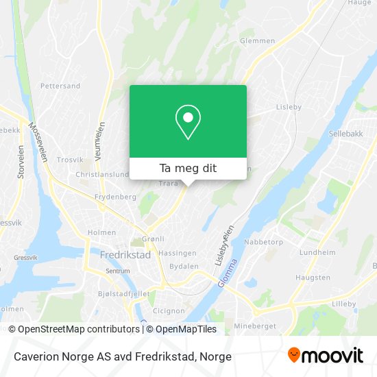 Caverion Norge AS avd Fredrikstad kart