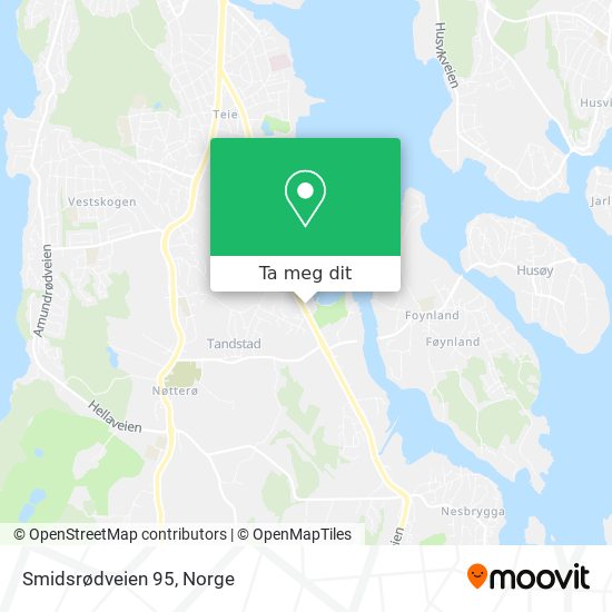 Smidsrødveien 95 kart