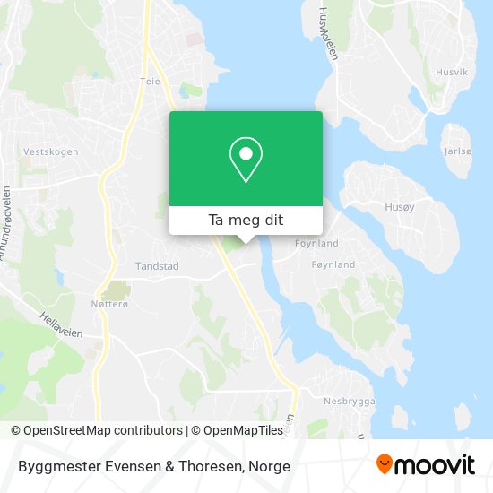 Byggmester Evensen & Thoresen kart