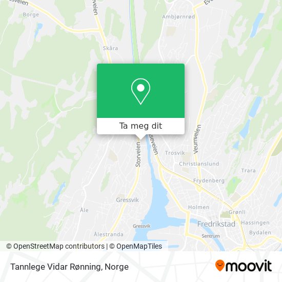 Tannlege Vidar Rønning kart