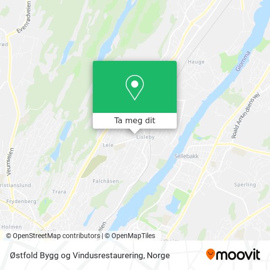 Østfold Bygg og Vindusrestaurering kart