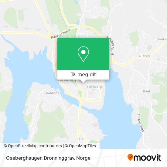 Oseberghaugen Dronninggrav kart