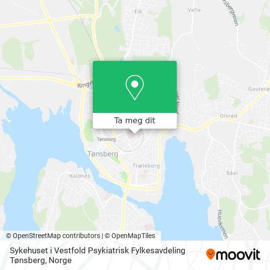 Sykehuset i Vestfold Psykiatrisk Fylkesavdeling Tønsberg kart