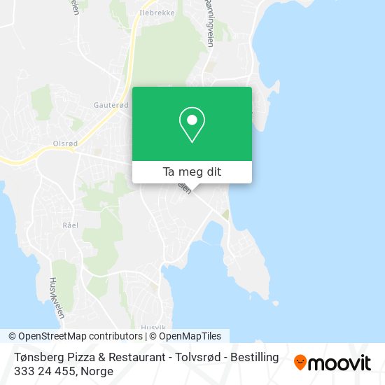 Tønsberg Pizza & Restaurant - Tolvsrød - Bestilling 333 24 455 kart