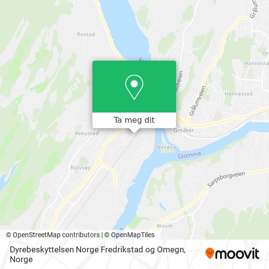 Dyrebeskyttelsen Norge Fredrikstad og Omegn kart
