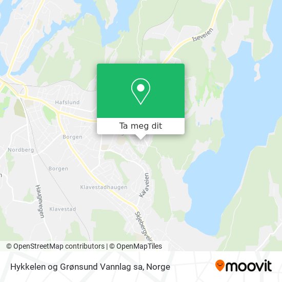 Hykkelen og Grønsund Vannlag sa kart