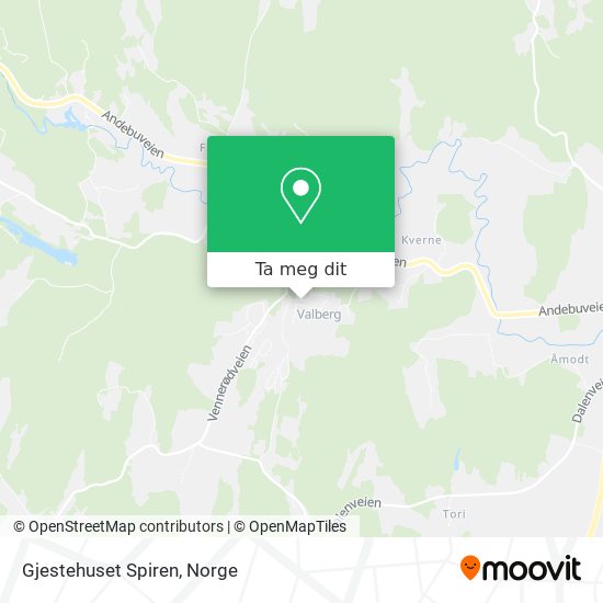Gjestehuset Spiren kart