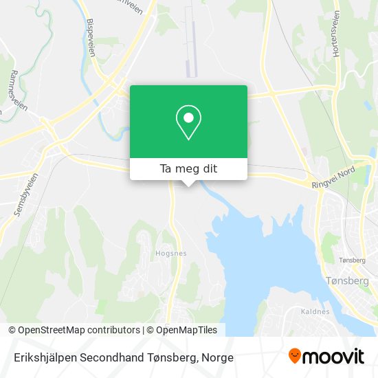 Erikshjälpen Secondhand Tønsberg kart