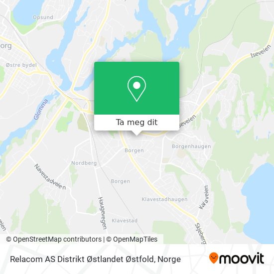 Relacom AS Distrikt Østlandet Østfold kart