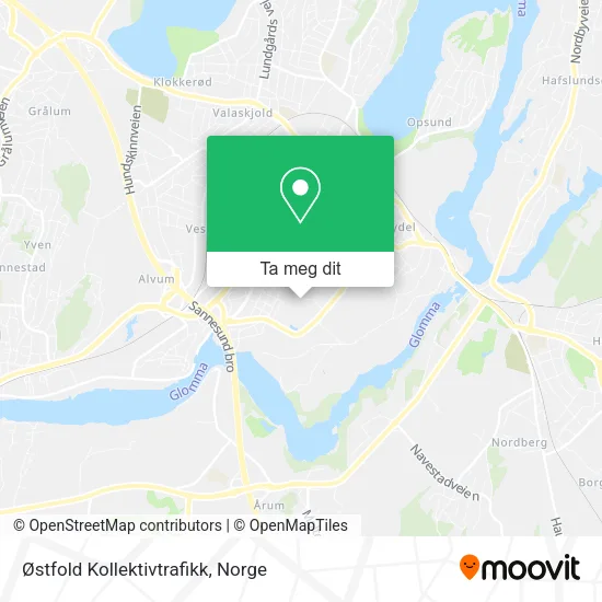 Østfold Kollektivtrafikk kart