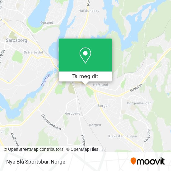 Nye Blå Sportsbar kart