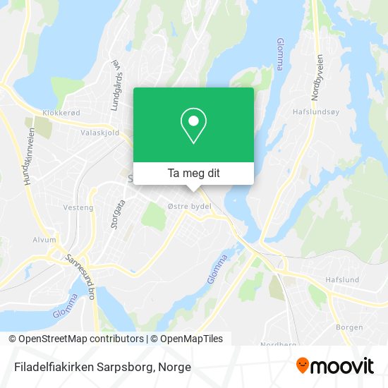 Filadelfiakirken Sarpsborg kart