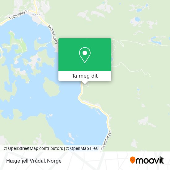 Hægefjell Vrådal kart