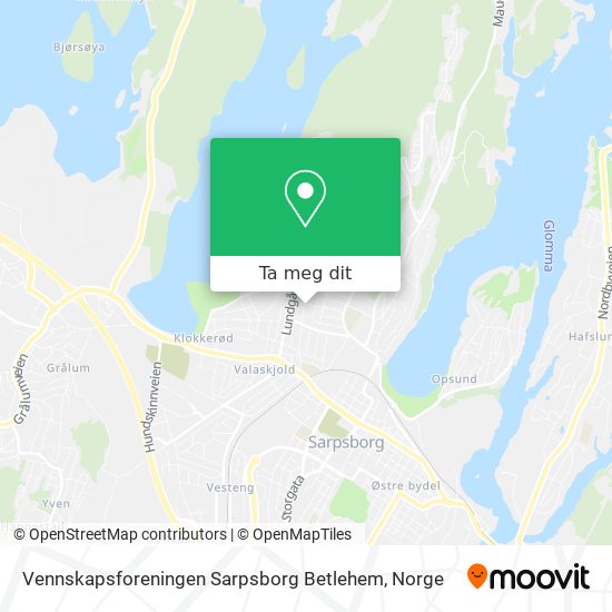 Vennskapsforeningen Sarpsborg Betlehem kart