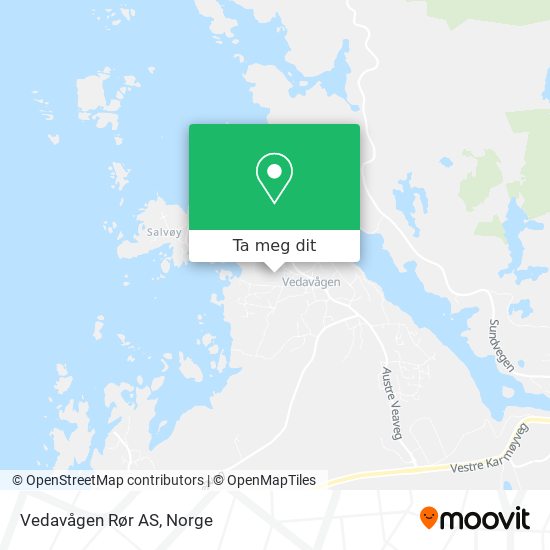 Vedavågen Rør AS kart