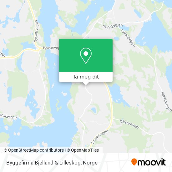 Byggefirma Bjelland & Lilleskog kart