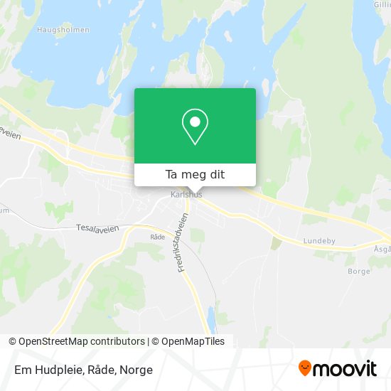 Em Hudpleie, Råde kart