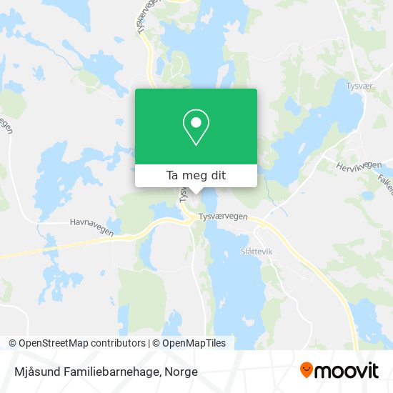 Mjåsund Familiebarnehage kart