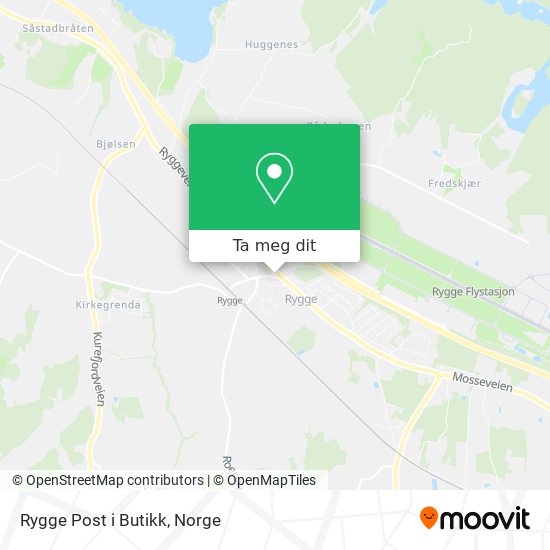 Rygge Post i Butikk kart