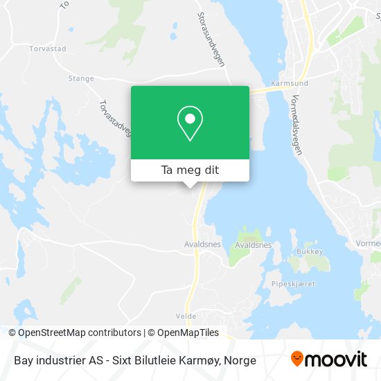 Bay industrier AS - Sixt Bilutleie Karmøy kart