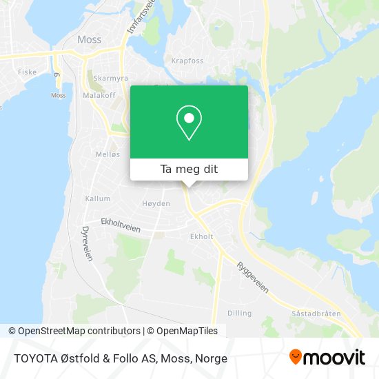 TOYOTA Østfold & Follo AS, Moss kart