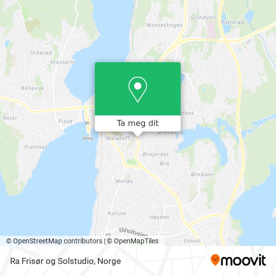 Ra Frisør og Solstudio kart
