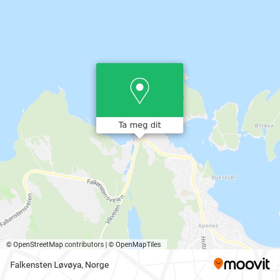 Falkensten Løvøya kart