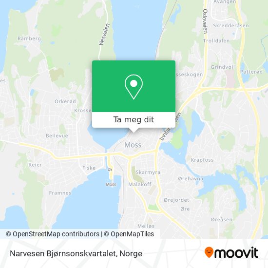 Narvesen Bjørnsonskvartalet kart