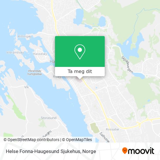 Helse Fonna-Haugesund Sjukehus kart