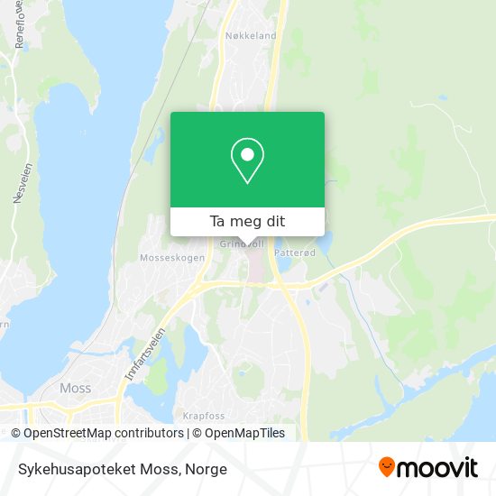 Sykehusapoteket Moss kart
