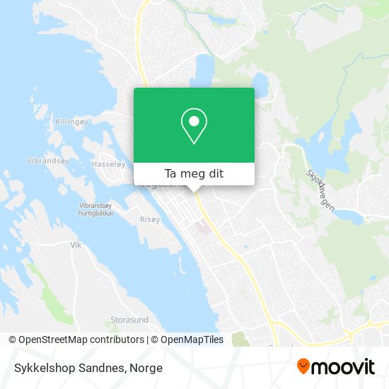 Sykkelshop Sandnes kart