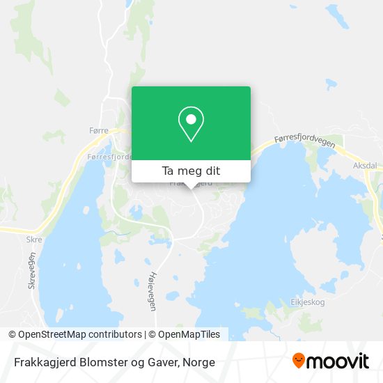 Frakkagjerd Blomster og Gaver kart