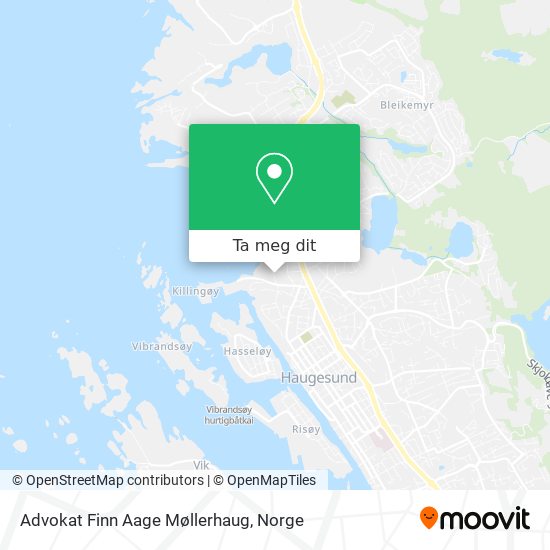 Advokat Finn Aage Møllerhaug kart