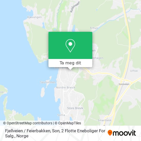 Fjellveien / Feierbakken, Son, 2 Flotte Eneboliger For Salg. kart