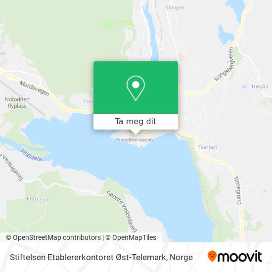 Stiftelsen Etablererkontoret Øst-Telemark kart