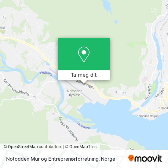 Notodden Mur og Entreprenørforretning kart