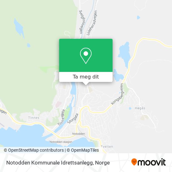 Notodden Kommunale Idrettsanlegg kart