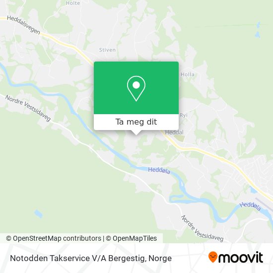 Notodden Takservice V / A Bergestig kart