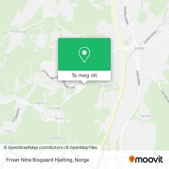 Frisør Nina Bisgaard Hjelting kart