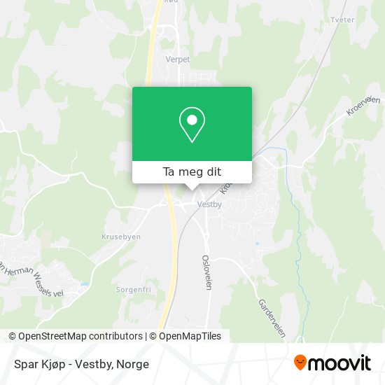 Spar Kjøp - Vestby kart