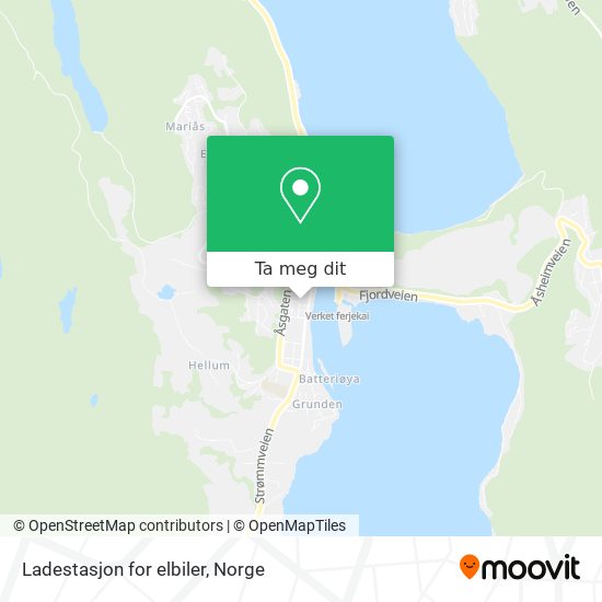 Ladestasjon for elbiler kart