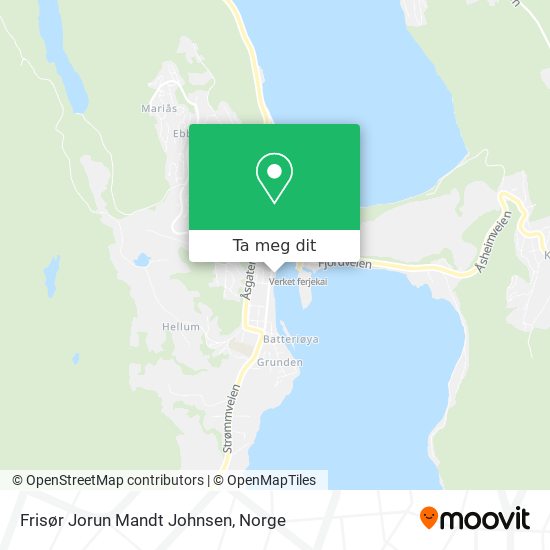 Frisør Jorun Mandt Johnsen kart