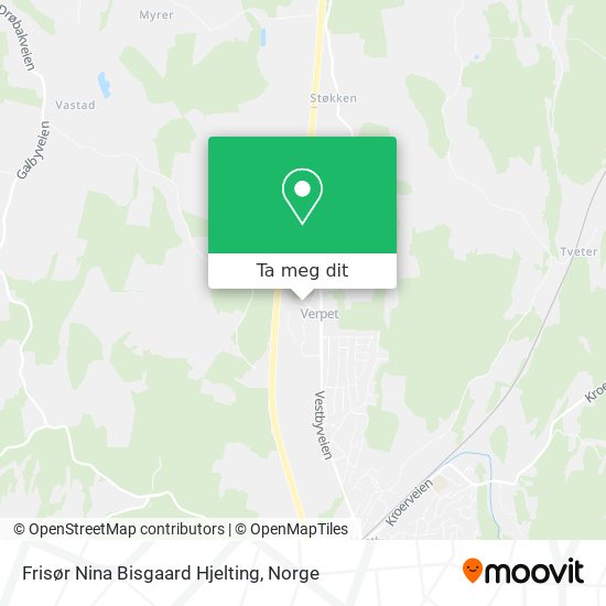 Frisør Nina Bisgaard Hjelting kart