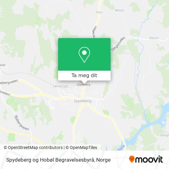 Spydeberg og Hobøl Begravelsesbyrå kart