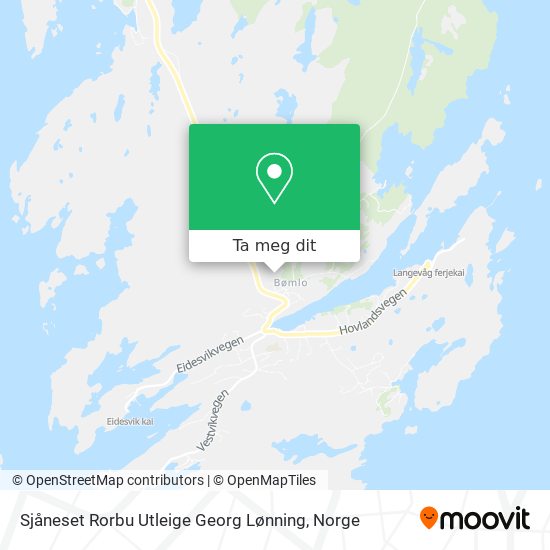 Sjåneset Rorbu Utleige Georg Lønning kart