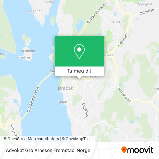Advokat Gro Arnesen Fremstad kart