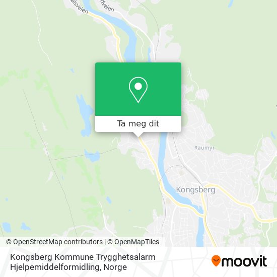 Kongsberg Kommune Trygghetsalarm Hjelpemiddelformidling kart