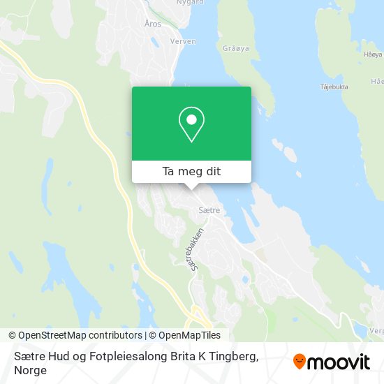 Sætre Hud og Fotpleiesalong Brita K Tingberg kart