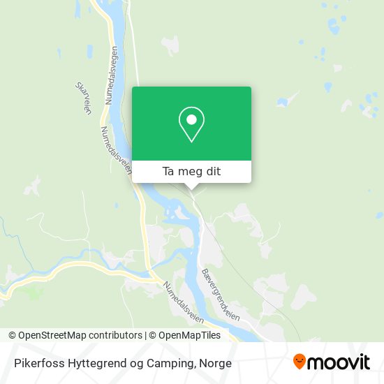 Pikerfoss Hyttegrend og Camping kart