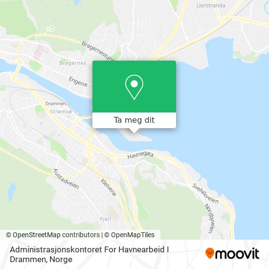 Administrasjonskontoret For Havnearbeid I Drammen kart